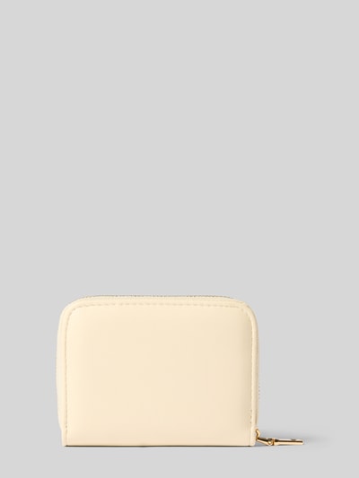Produktfoto, Portemonnaie mit Logo-Detail Modell 'Ylva' von Seidenfelt, beige, rechteckig, glatte Textur, Reißverschluss, Damen Portemonnaie