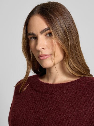 Herzensangelegenheit Gebreide spencer van een mix van kasjmier en katoen Bordeaux - 3