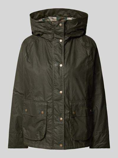 Barbour Jack met labelstitching, model 'HOLLYS' Olijfgroen - 2