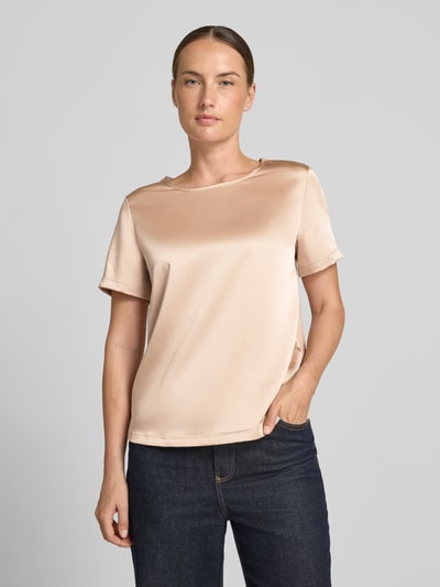 Weekend Max Mara Regular Fit T-Shirt aus Satin Modell 'GILBERT' Beige 4
