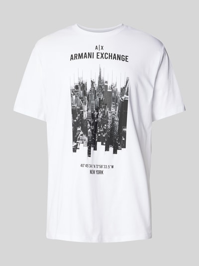 ARMANI EXCHANGE T-shirt met label- en motiefprint Wit - 2