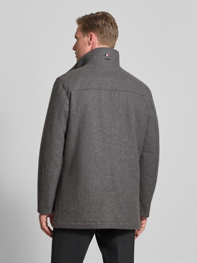 HECHTER PARIS Wollen jas met opstaande kraag Grafiet - 5