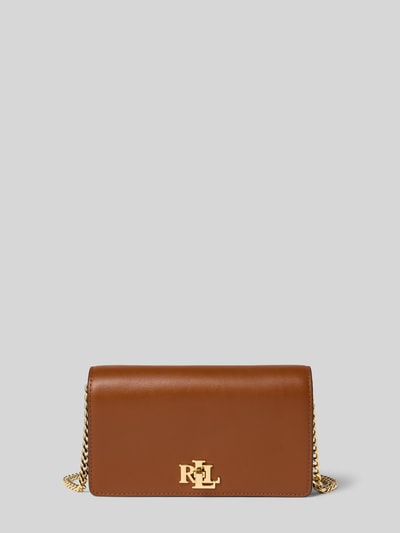 Lauren Ralph Lauren Schoudertas met labelapplicatie Cognac - 2