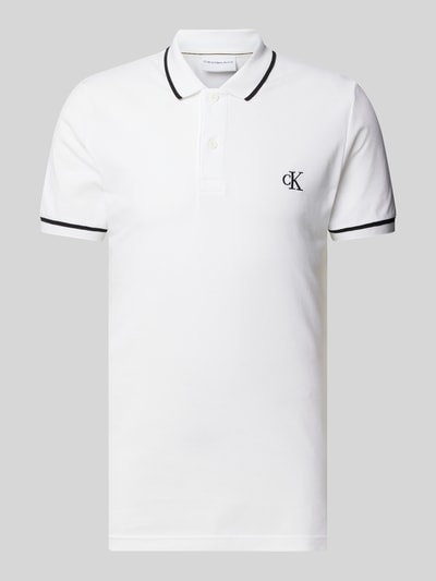 Calvin Klein Jeans Koszulka polo z wyhaftowanym logo Biały 2