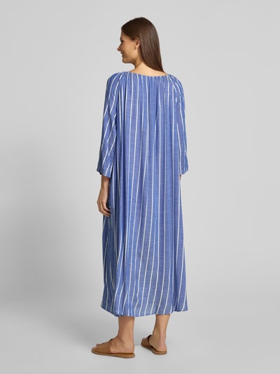 Christian Berg Woman Midikleid aus Viskose mit 3/4-Arm Dunkelblau 5