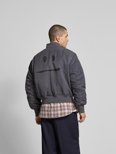 Wood Wood Bomberjacke mit Zweiwege-Reißverschluss Mittelgrau 5