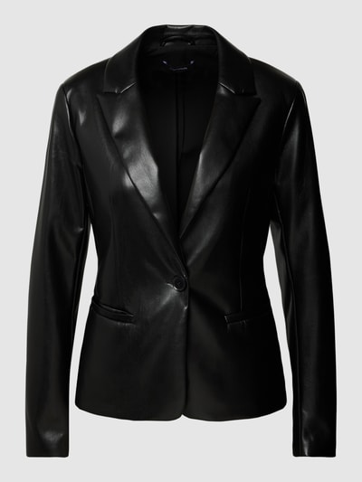 comma Blazer in leerlook Zwart - 2