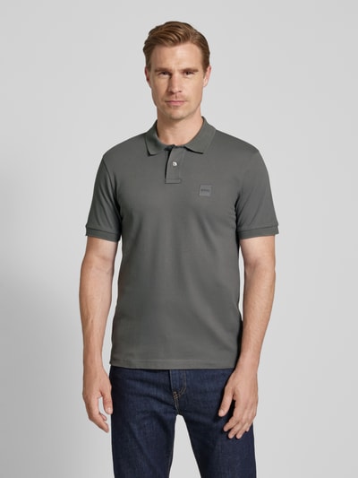 BOSS Orange Poloshirt met korte knoopsluiting Donkergrijs - 4