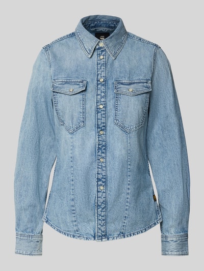G-Star RAW Slim Fit Jeansbluse mit Brusttaschen Jeansblau 2