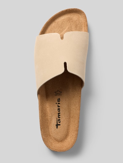 Tamaris Pantoletten in Wildleder Optik Sand 3