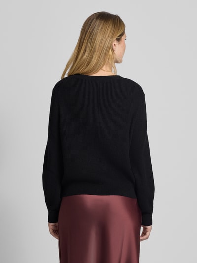 Christian Berg Woman Oversized Strickpullover aus Viskose-Mix mit Rundhalsausschnitt Black 5