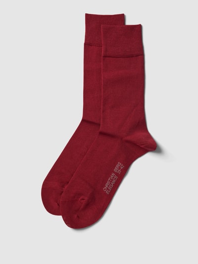 Christian Berg Men Socken mit Label-Details Bordeaux 1