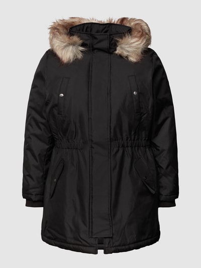 ONLY CARMAKOMA PLUS SIZE Parka mit Kunstfellbesatz Modell 'Carirena' Black 2