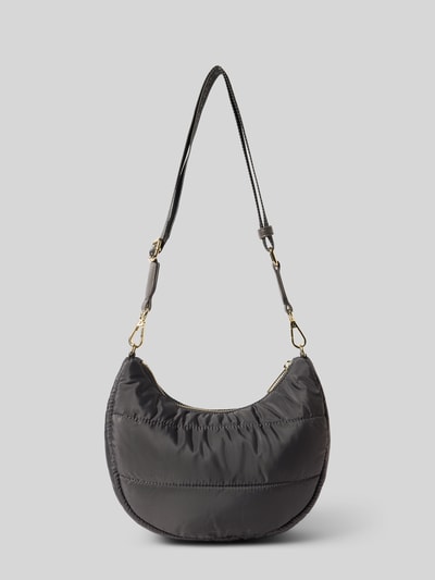 Productfoto, Handtasche mit Label-Detail Modell 'Lifetime Buddy S' van Hey Marly in zwart met doorgestikte naden, Hoofdvak met ritssluiting, schouderband, Breedte maat 1: 27 cm, Lengte maat 1: 21 cm, Diepte maat 1: 8 cm, bandlengte 110 cm