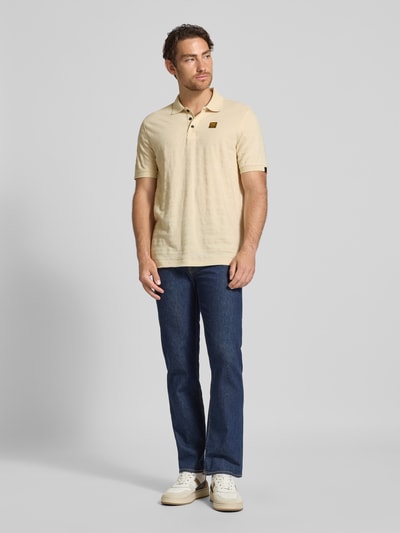 PME Legend Poloshirt mit Label-Detail Offwhite 1