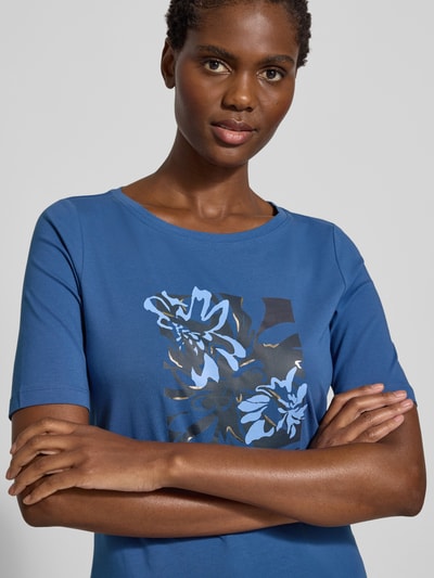 s.Oliver RED LABEL T-shirt o kroju regular fit z mieszanki bawełny Niebieski 3