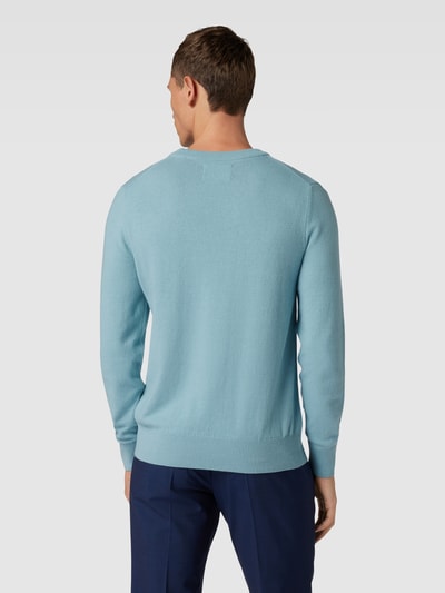 Marc O'Polo Strickpullover mit gerippten Abschlüssen Hellblau 5