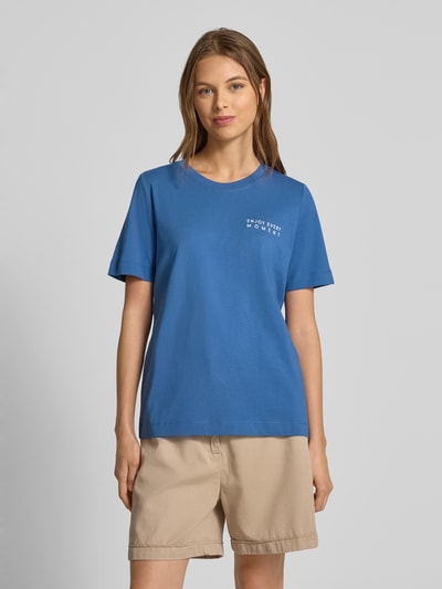 s.Oliver RED LABEL T-shirt o kroju relaxed fit z czystej bawełny Oceaniczny 4