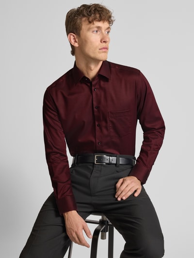 ETERNA Modern Fit Business-Hemd mit Kentkragen Bordeaux 3