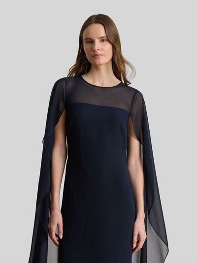 Lauren Ralph Lauren Fließendes Abendkleid mit Cape-Detail Dunkelblau 1