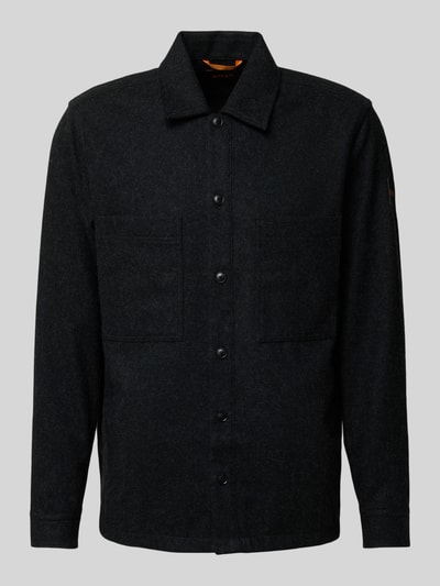 BOSS Orange Loose fit vrijetijdsoverhemd met wol, model 'LOCKY' Zwart - 2