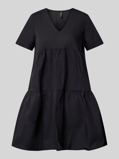 Vero Moda Loose Fit Mini-Kleid mit horizontalen Trennnähten Black 1