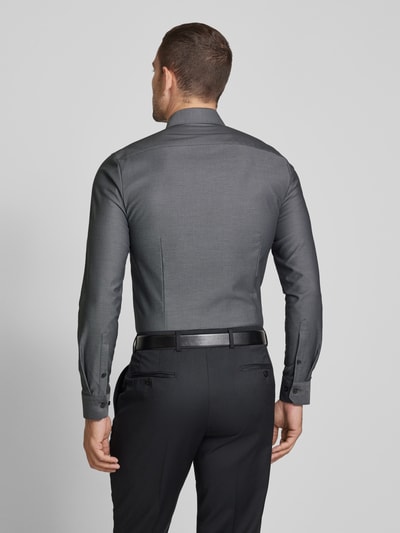 OLYMP No. Six Super Slim Fit Business-Hemd mit Knopfleiste Anthrazit 5