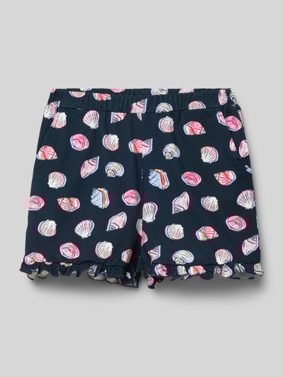 s.Oliver RED LABEL Regular fit korte jersey broek van een mix van katoen en elastaan Marineblauw - 1