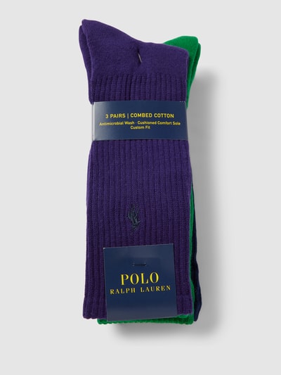 Polo Ralph Lauren Underwear Skarpety z nadrukiem z logo w zestawie 3 szt. Jasnośliwkowy 3