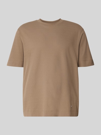 Emporio Armani T-Shirt mit Logo-Stitching und Rundhalsausschnitt Taupe 2