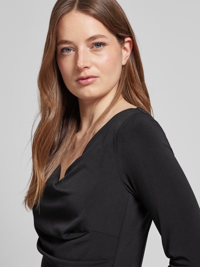 Vera Mont Knielanges Cocktailkleid mit Drapierungen Black 3