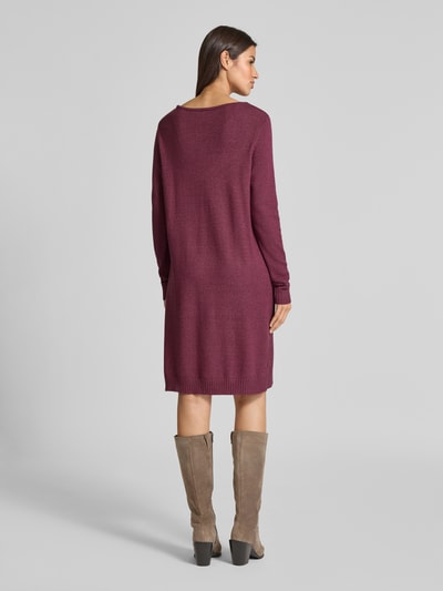 Vila Knielanges Kleid mit Rundhalsausschnitt Modell 'RIL' Pflaume 5