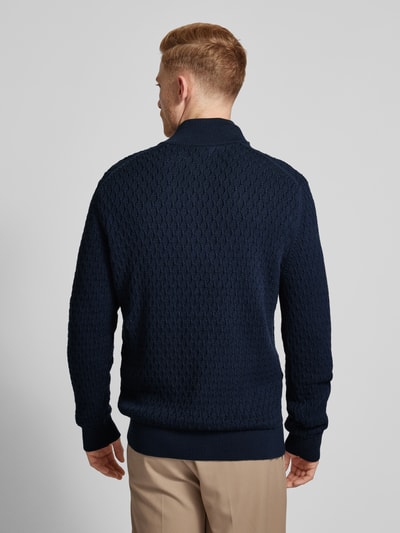 Gant Schipperstrui met geborduurd label Marineblauw - 5