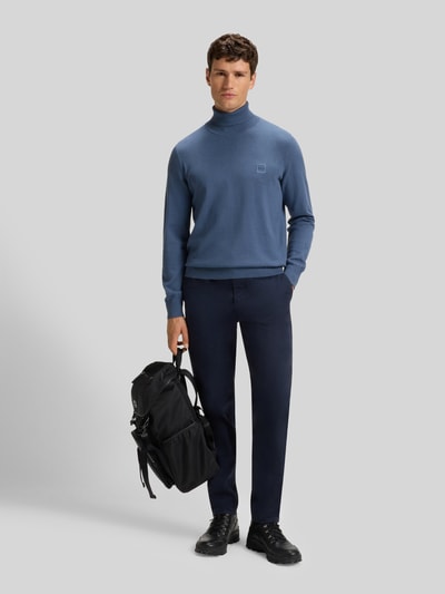 BOSS Orange Regular Fit Rollkragenpullover aus Baumwoll-Kaschmir-Mix Modell 'AKIRO_S' Rauchblau 1