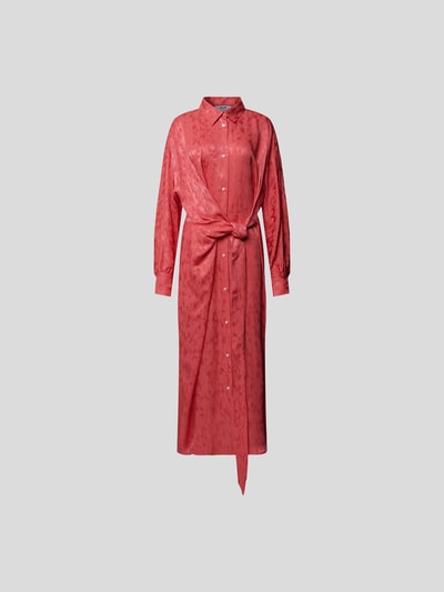 MSGM Maxikleid mit Allover-Muster Neon Rot 2