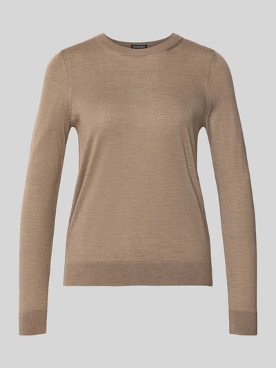 BOSS Regular Fit Pullover aus reiner Schurwolle Modell 'Ferpina' Taupe 1