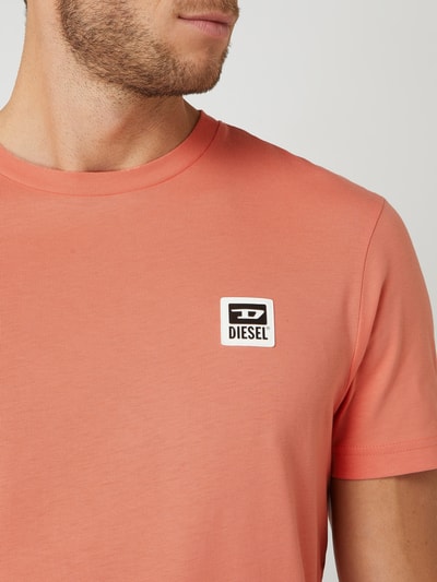 Diesel T-Shirt mit Logo-Badge Modell 'Diegos' Apricot 3