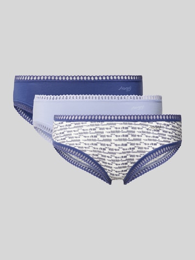 Sloggi Slip mit Label-Print Modell 'GO Crush' im 3er-Pack Blau 1