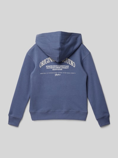 Jack & Jones Hoodie mit Label-Print Modell 'FREDERIKSBERG' Blau 3