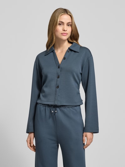 Scotch & Soda Kort blouseshirt met platte kraag en knoopsluiting Donkerblauw - 4