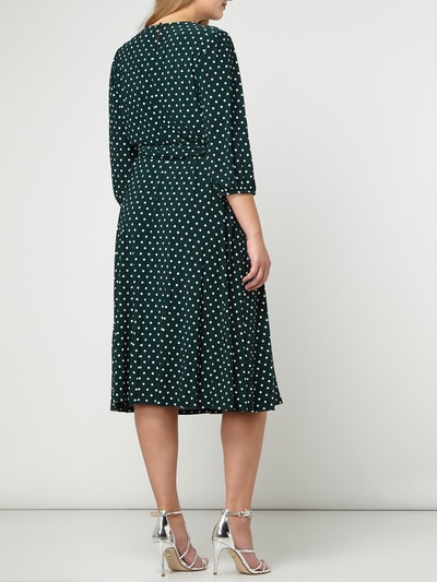 Lauren Ralph Lauren Curve Plus Size Kleid Mit Polka Dots Dunkelgrün Online Kaufen 7249