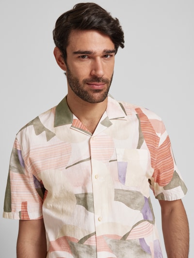 Colours & Sons Regular Fit Freizeithemd mit Reverskragen Apricot 3