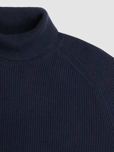 Marc O'Polo Rollkragenpullover mit Raglanärmeln Marine 2