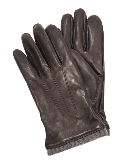 EEM Handschuhe aus echtem Leder Black 1