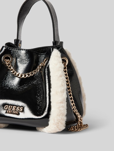 Guess Handtas met labeldetails, model 'DAVIKA' Zwart - 3