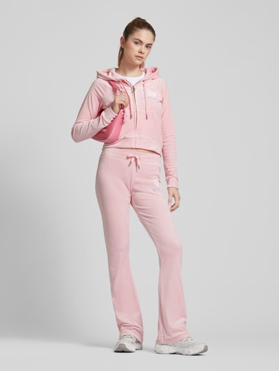 Juicy Couture Spodnie dresowe z wyhaftowanym logo Mocnoróżowy 1