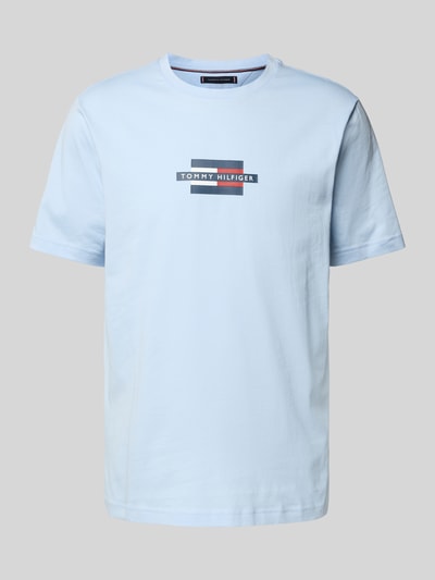 Tommy Hilfiger Regular Fit T-Shirt aus reiner Baumwolle Hellblau 2