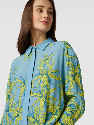 Delicate Love Bluse mit floralem Allover-Print Modell 'FAITH JUNGLE' Bleu 3