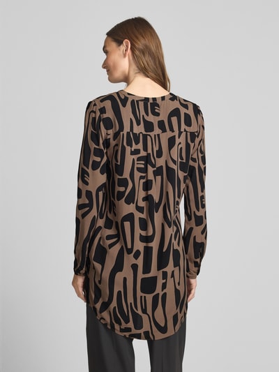 Christian Berg Woman Longbluse mit V-Ausschnitt Mittelbraun 5