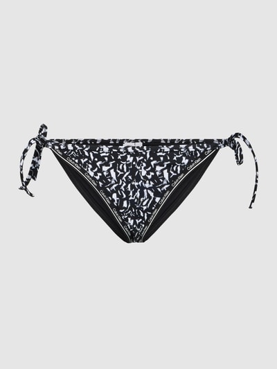 Calvin Klein Underwear Figi bikini ze wzorem na całej powierzchni model ‘SIDE TIE-PRINT’ Czarny 2